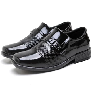 Sapato Social Infantil em Verniz Preto para Máximo Conforto Imperdivel
