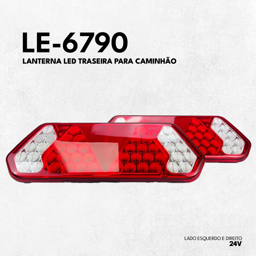 Par De Lanterna Traseira Caminhão Carreta Guerra Led 24v sem chicote