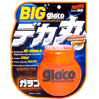 BIG GLACO 120ml Soft99 Repelente de Chuva Cristalizador de Parabrisa Repele Agua hidrorepelencia