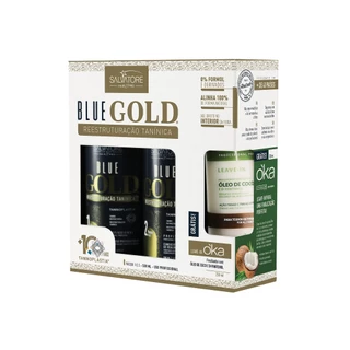 Blue Gold Progressiva sem formol Salvatore 500ml - Ganhe um Leave-in Oka