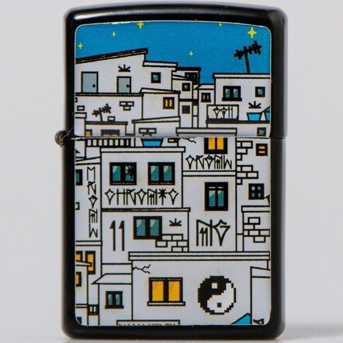 Acendedor Zippo De Bolso De Metal Recarregável Chronic Classico Favela