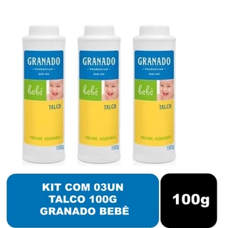 Kit com 03un Talco 100g Granado Bebê em Oferta na Shopee