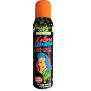 Tinta Colorida Temporária Para Cabelo Spray 150ml Kolore Laranja