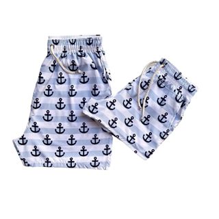 Dois shorts casal namorados amigos amigas namoradas estampado moda praia tecido leve seca rápido piscina ferias