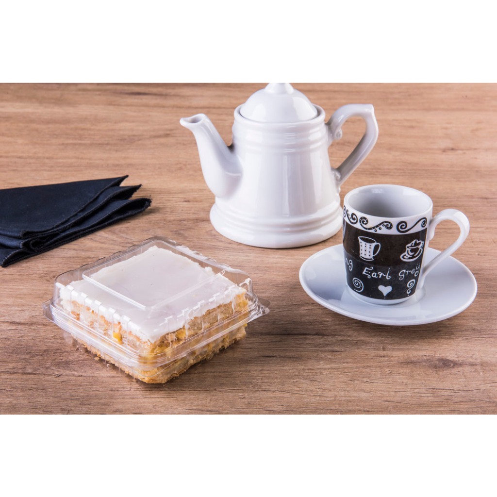 100 un. Doce Quadrado com Tampa Articulada 300ml G655 Galvanotek ...