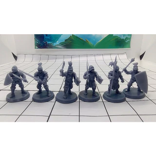 Kit D&D/DnD Miniaturas RPG de mesa Cavalheiros, contem 6 miniaturas
