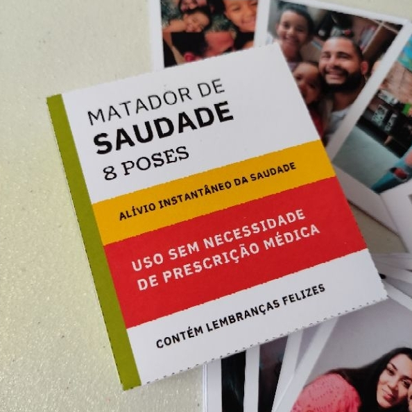 Caixinha Matador de Saudade com Mini fotos - Presente afetivo - namorados - amizade