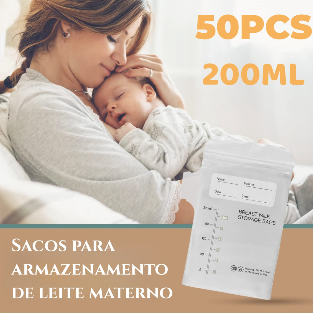 Saco de leite materno para armazenar leite materno saco protetor 200ml ...