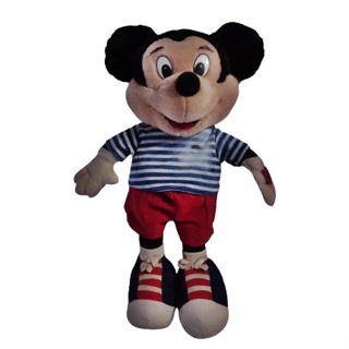 Boneco Mickey Mouse Antigo Pelúcia P/coleção Ver Descrição
