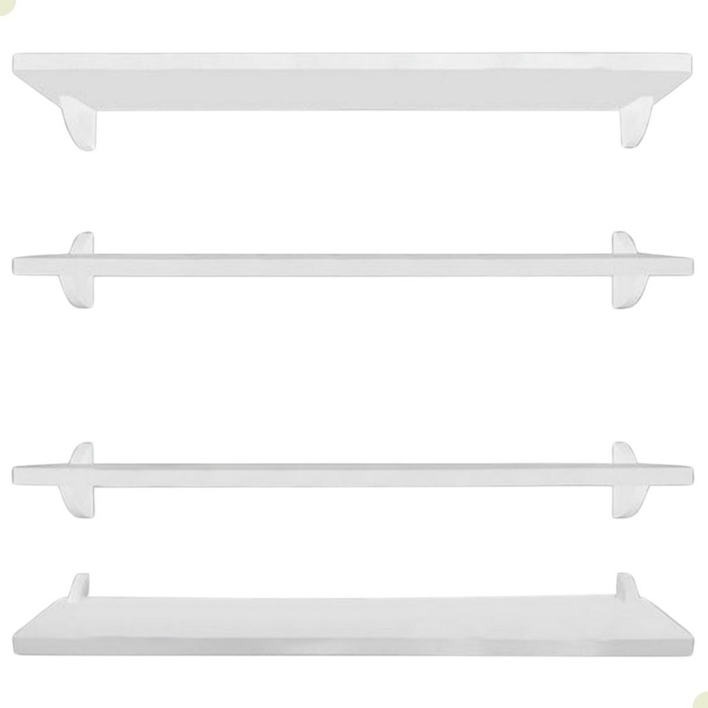 Kit Quatro Prateleiras MDF Tamanho 55x13 Decoração Quarto