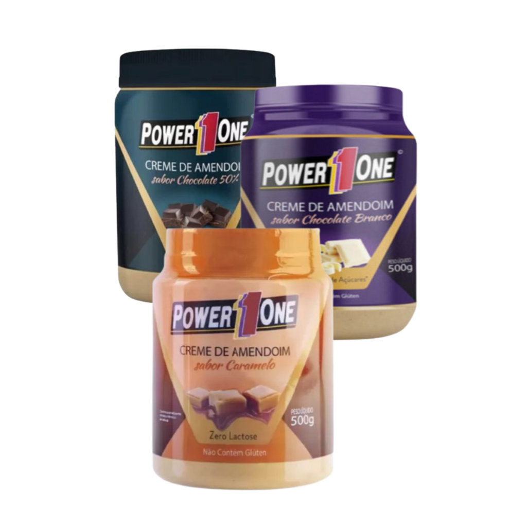 Creme de Amendoim PowerOne (500g) - Escolha o Sabor!