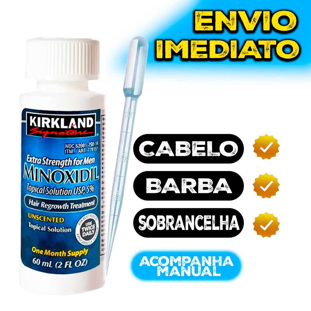 Produto para barba, cabelo e sobrancelha + Aplicador conta gotas