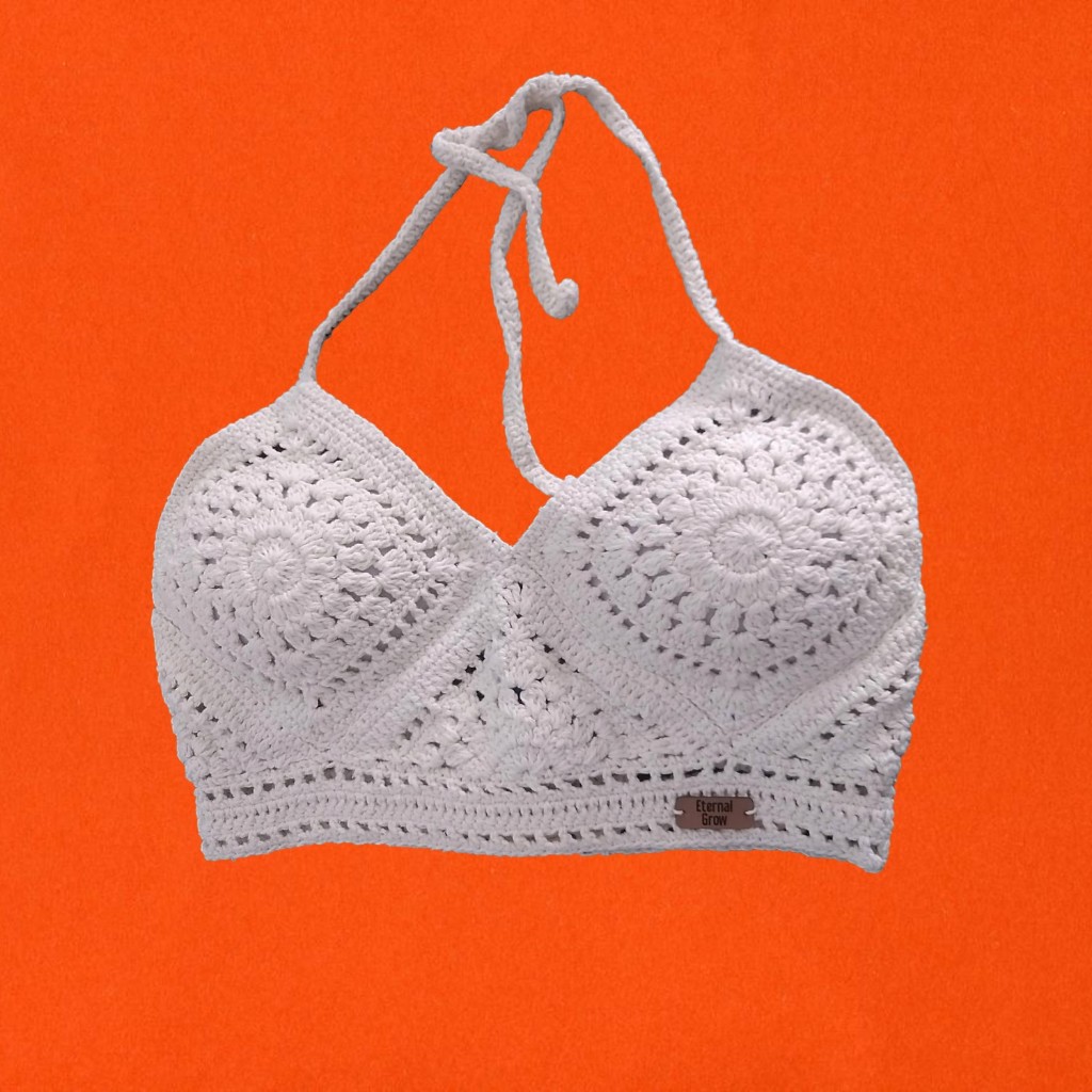 Top Cropped de Crochê