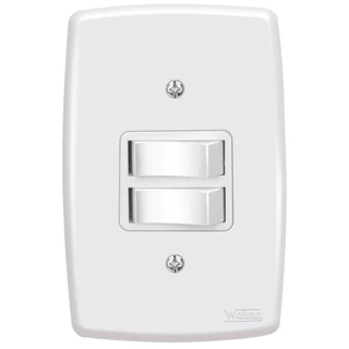 Interruptor Duplo Paralelo Three Way Branca Completa 110/220v