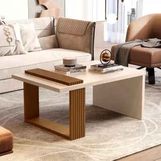 Mesa de Centro Sala de Estar Madeira Reforçada 80x55cm