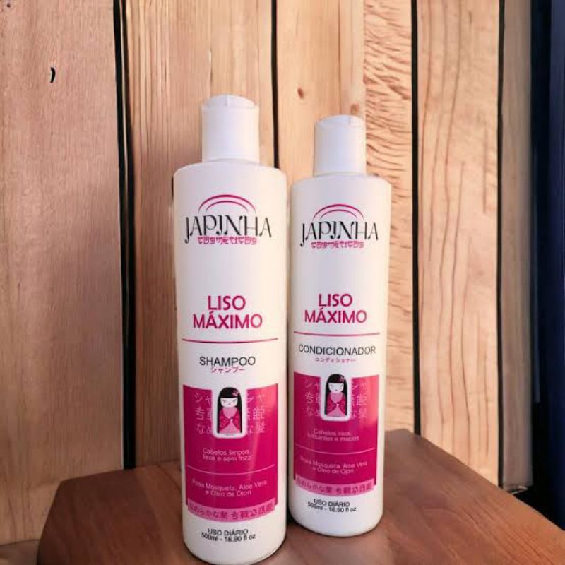 Kit - Japinha - Shampoo/Condicionador - Liso Maximo 500ml | Shopee