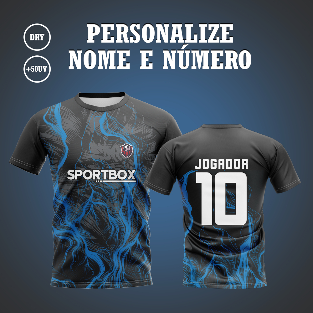 Kit jogo com 05 Camisa Camiseta Blusa Futebol futsal Personalizada nome ...