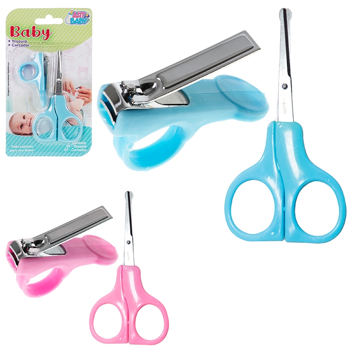 Kit Cortador e trim de Unha Bebe Baby Cuidados Manicure e Higiene ...