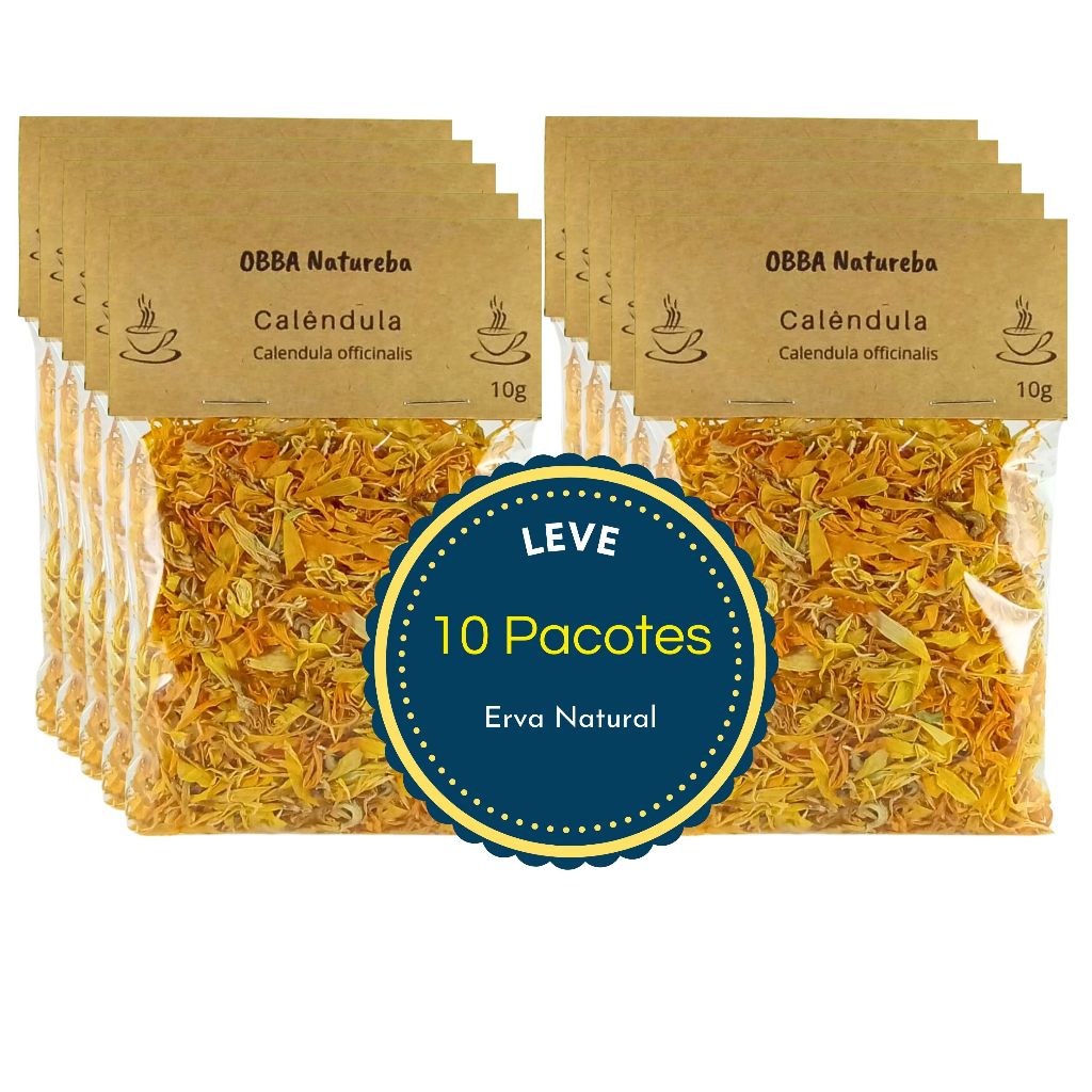 10 Pacotes Chá de Calêndula | Alta Qualidade | 100% Natural para Cha Envio Imediato