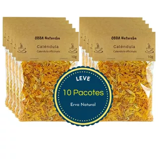 10 Pacotes Chá de Calêndula | Alta Qualidade | 100% Natural para Cha Envio Imediato