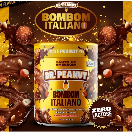 Pasta de Amendoim – Sabor Bombom Italiano – 600g – Dr. Peanut