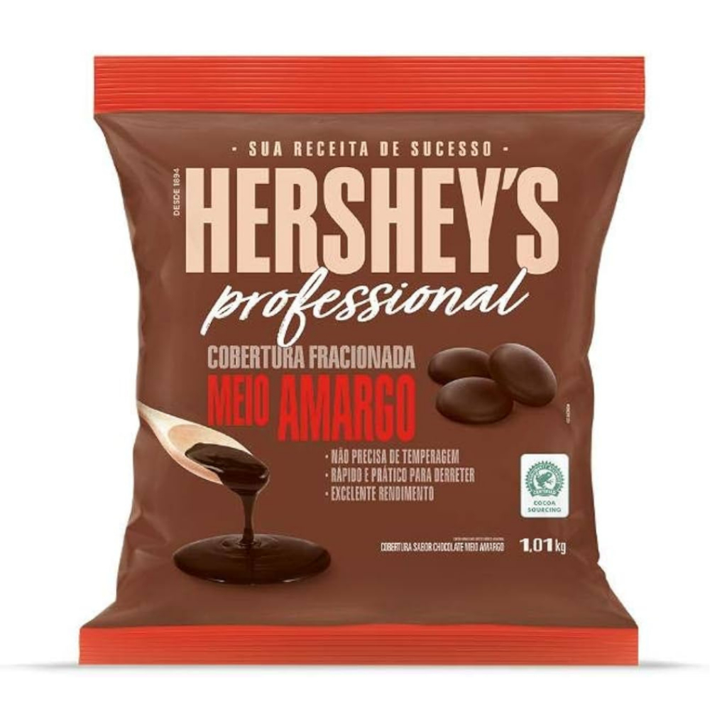 Cobertura Hershey's Chocolate Meio Amargo 1,01kg – Sabor Intenso e ...