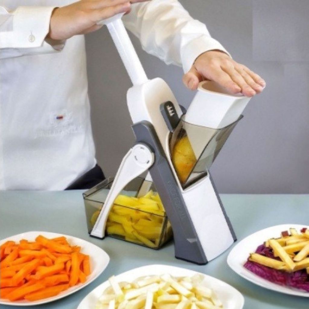 Cortador Fatiador Mandoline Multifuncional 5 Funções para Cortar Batata Legumes e Vegetais Alta Qualidade