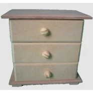 Comoda Pequena 3 gavetas em MDF 18x18x12