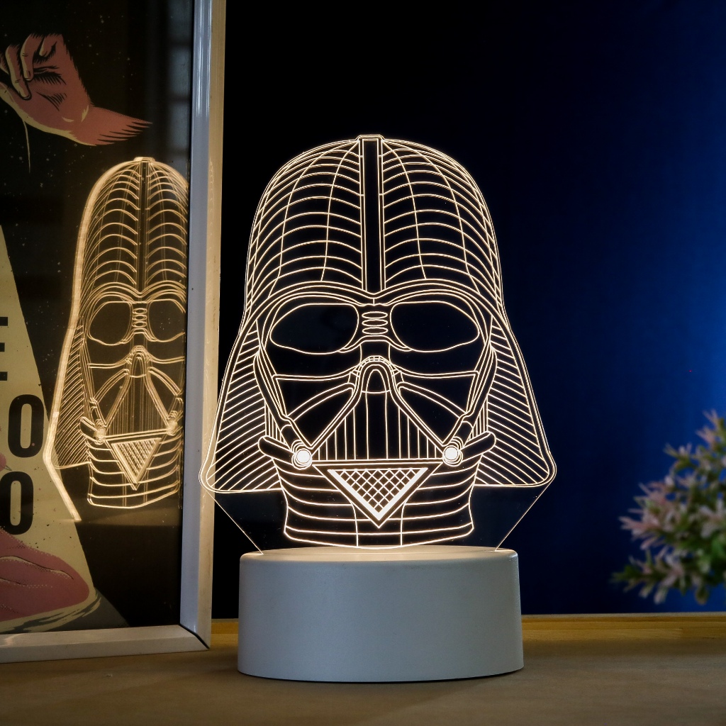 Lumin ria LED 3D de Mesa Luz Noturna Presente Criativo Decora o Darth Vader Star Wars