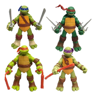 Kit 4 Bonecos Tartarugas Ninjas 11cm Brinquedo Promoção Novo