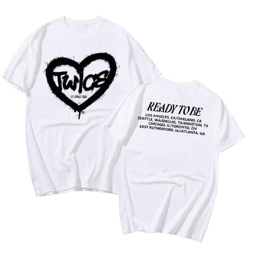 Camiseta Ready To Be Twice Tour Kpop Masculina e Feminina T shirt