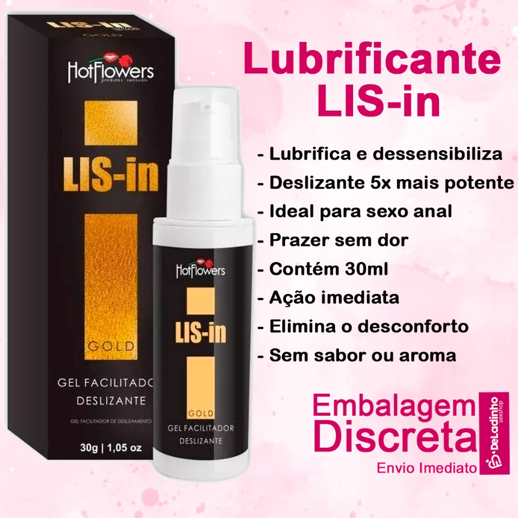 Gel Dessensibilizante Lis-in Gold Extra Forte Lubrificante Anal ...