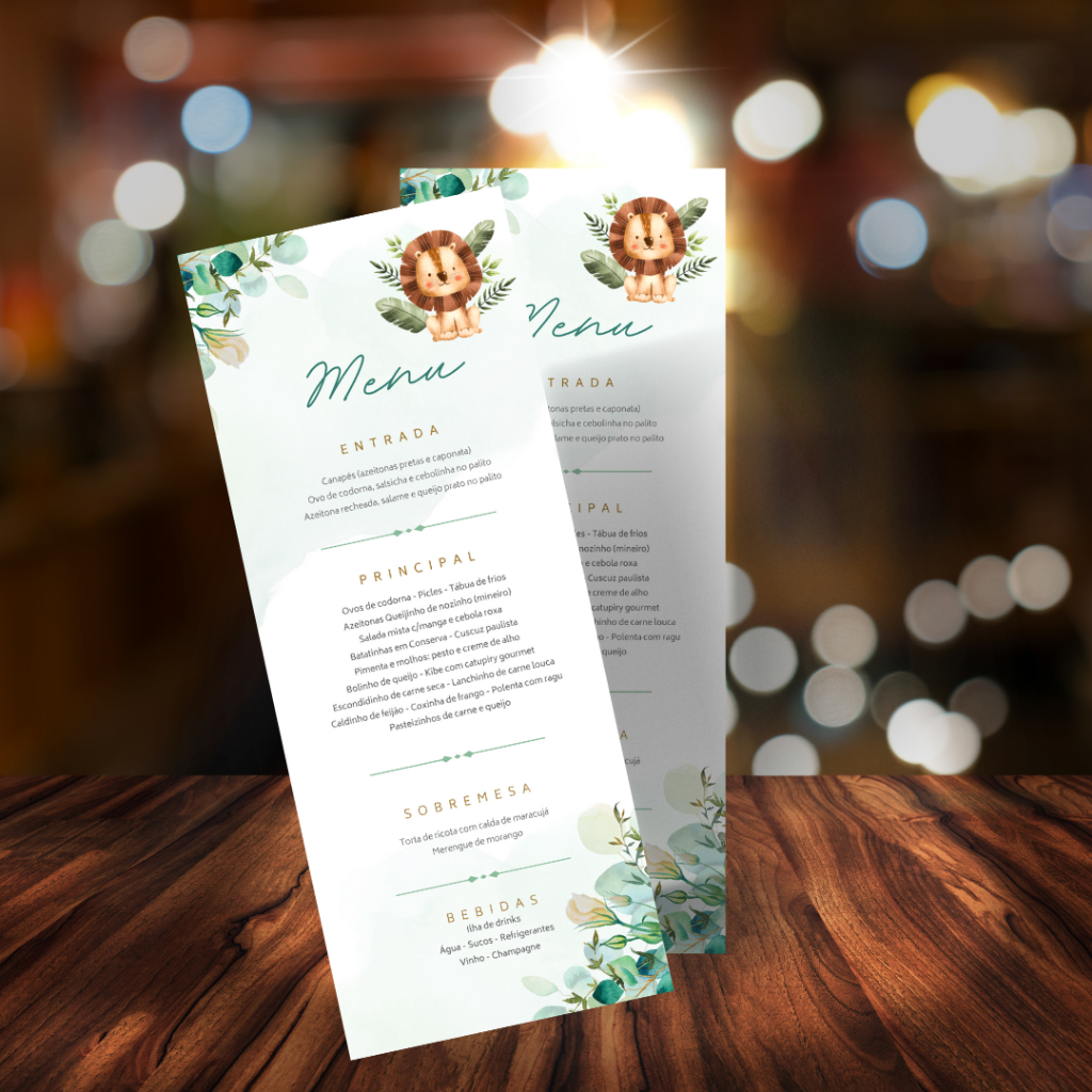 Cardápio/ menu Personalizado | Shopee Brasil