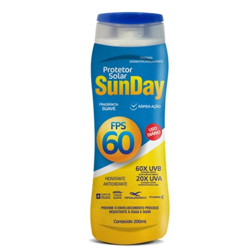 Protetor Solar Fps 60 Sunday Nutriex 200ml | Shopee Brasil
