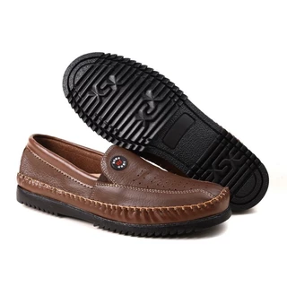 Sapatilha Mocassim Masculino em Couro Legitimo Confortável