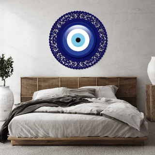 Mandala em madeira 3mm, quadro decorativo para parede, amuleto, olho turco, OLHO GREGO