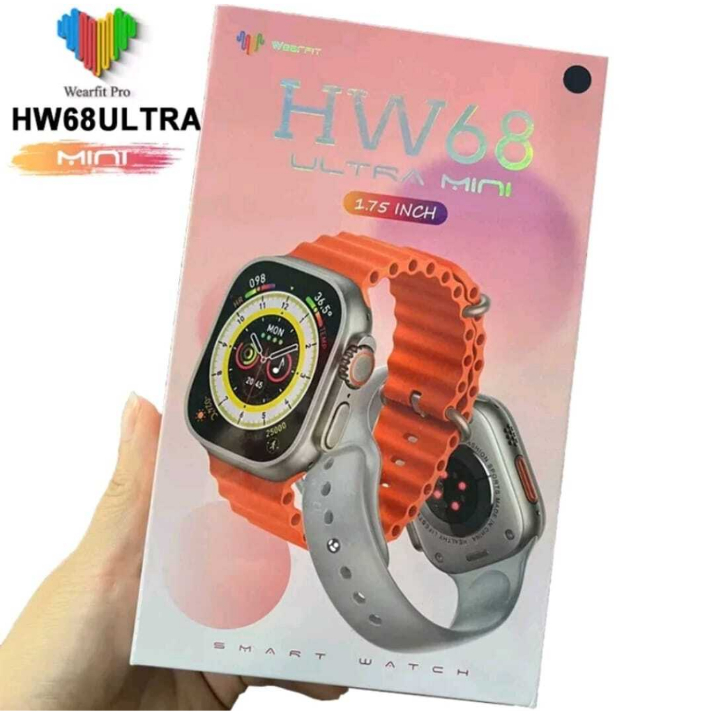 HW68 ULTRA MINI Smart Watch 1.75 Polegadas Grande IP68 41mm GPS Track Homens Esporte Original IWO Smartwatch