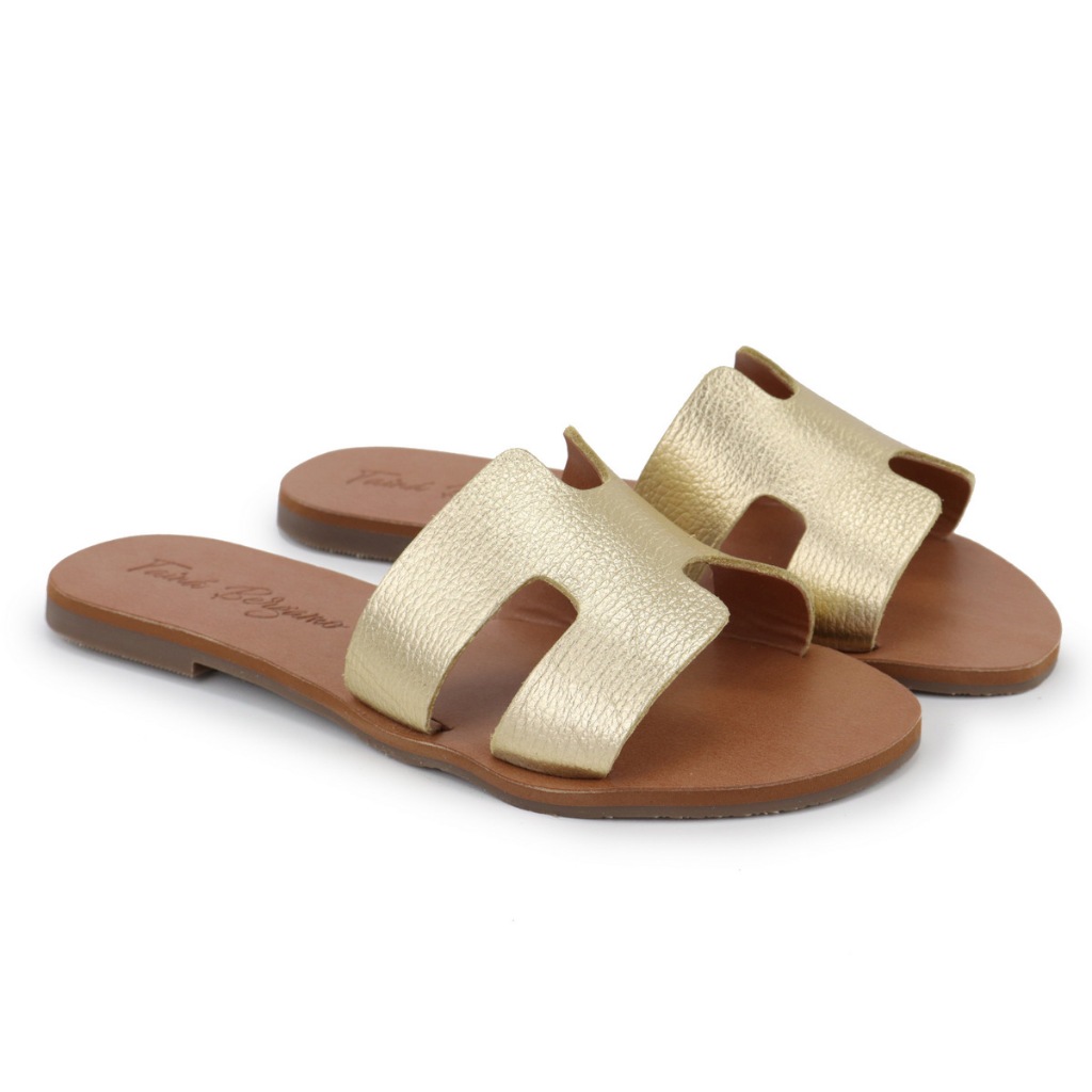 Rasteira Feminina Em Couro Legitimo Leve E Confortevel | Shopee Brasil