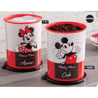 kit 2 potes de mantimento 1 minnie Açúcar 1 Mickey cafe Avon