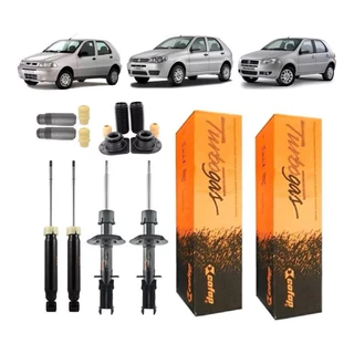 4 Amortecedor + Kit Dianteiro Traseiro Siena Fire 2008 09 10