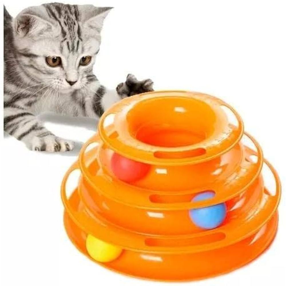 Torre Interativa Brinquedo P/ Gatos 3 Andares C/ 3 Bolinhas