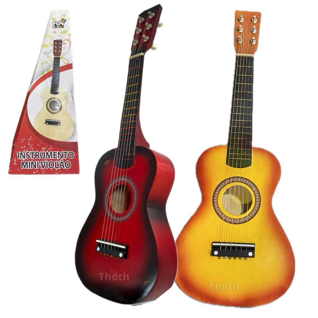 Violão Infantil Semi Profissional Cordas Aço Mini Viola Instrumento ...