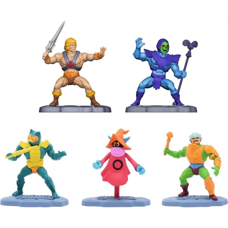 KIT 5 COLEÇÃO HE MAN Mattel Masters Of Universe Coleção 5 Mini BONECOS 5 CM
