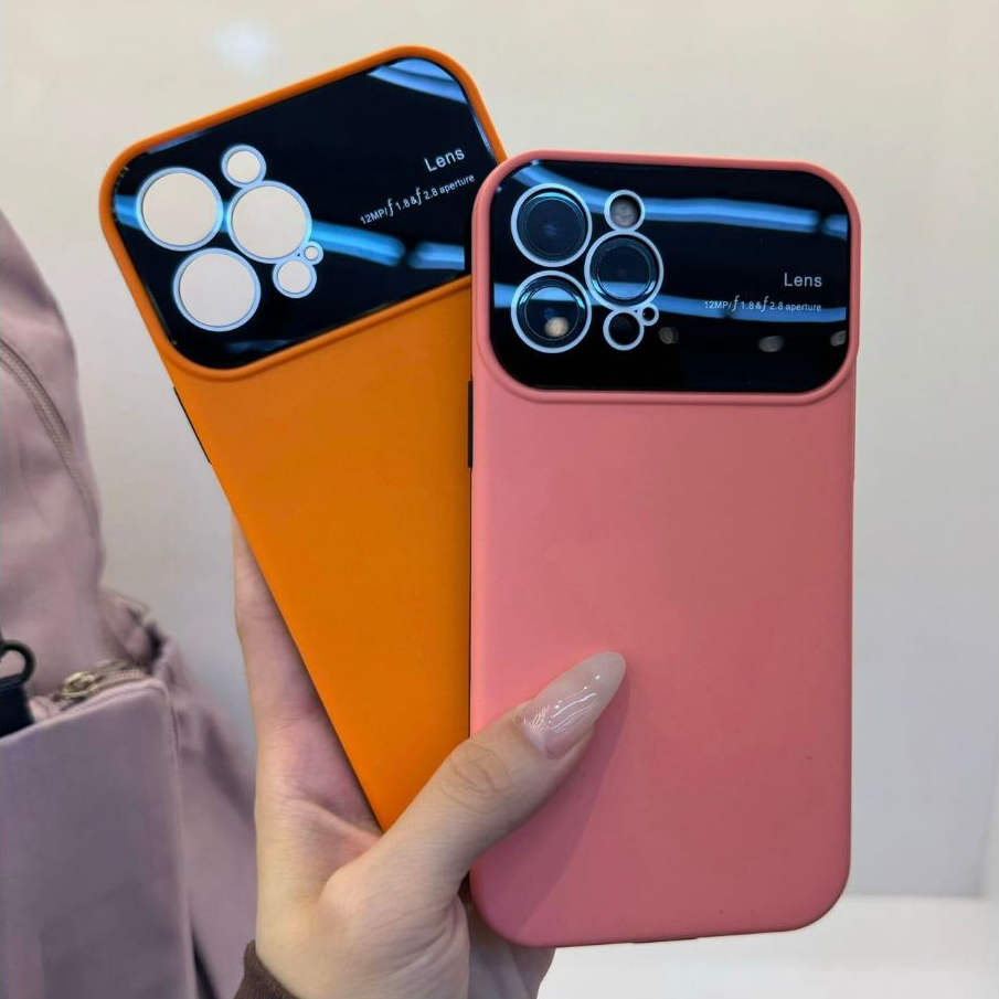 FUA01 - Capa Capinha Lançamento 2024 para iPhone 11 12 13 14 Pro Max ProMax Silicone Com Lente De Proteção