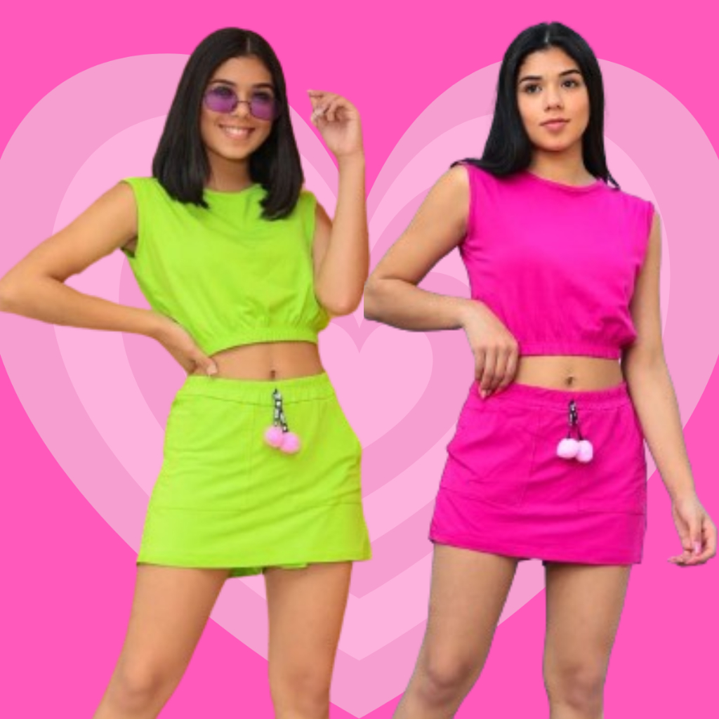 Conjunto infantil juvenil menina feminino BENGALINE moda blogueirinha  elastico verão short