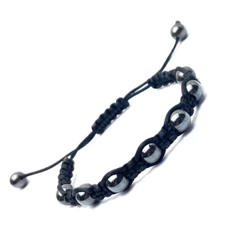Pulseira Hematita Preta Pedra Natural Cristal Proteção