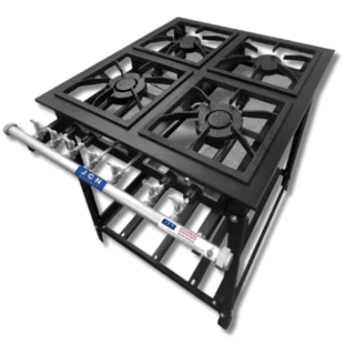 Fogão Standard Baixa Pressão Industrial 4 Bocas Completo JCN