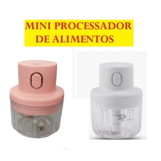 Mini Processador De Alimentos 5,5x12x8,5CM Com Capacidade De 250 ML E USB Recarregável Prático em Oferta na Shopee