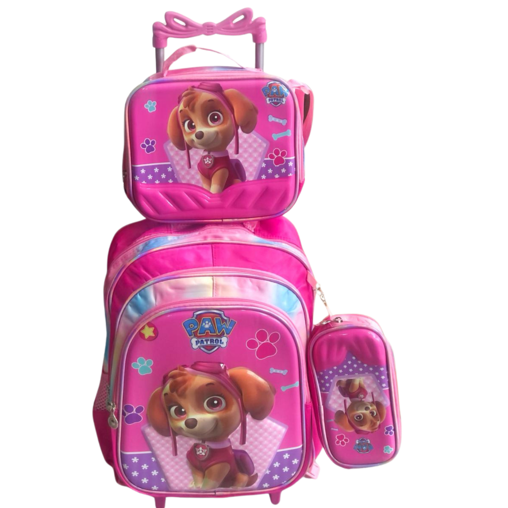 Bolsa Mochila Escolar Infantil 3d C/ Lancheira Térmica e Estojo - Skye ...
