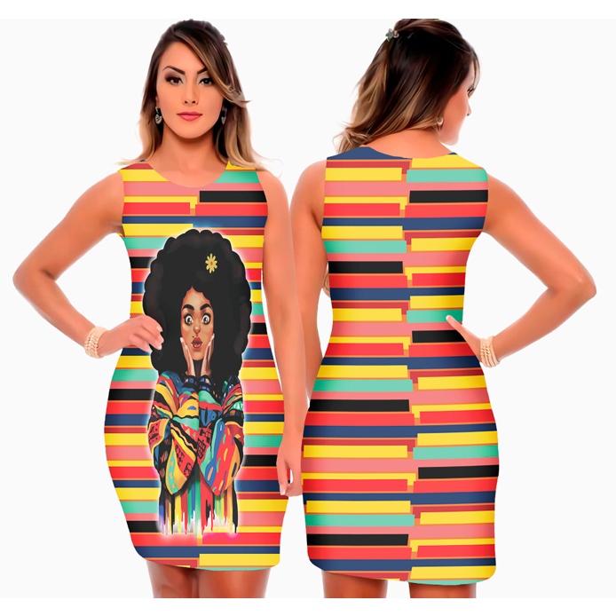 vestido estampa afro em Promoção na Shopee Brasil 2024